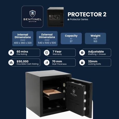 Sentinel Protector Series 2D Digital Safe 163KG (Online Only)