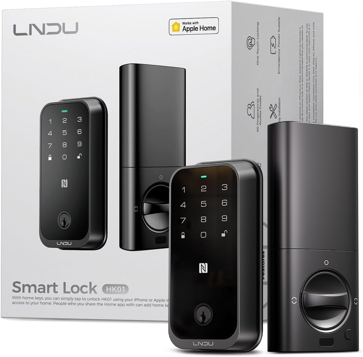 HK01  - LNDU HomeKit Smart Deadbolt Bluetooth Version