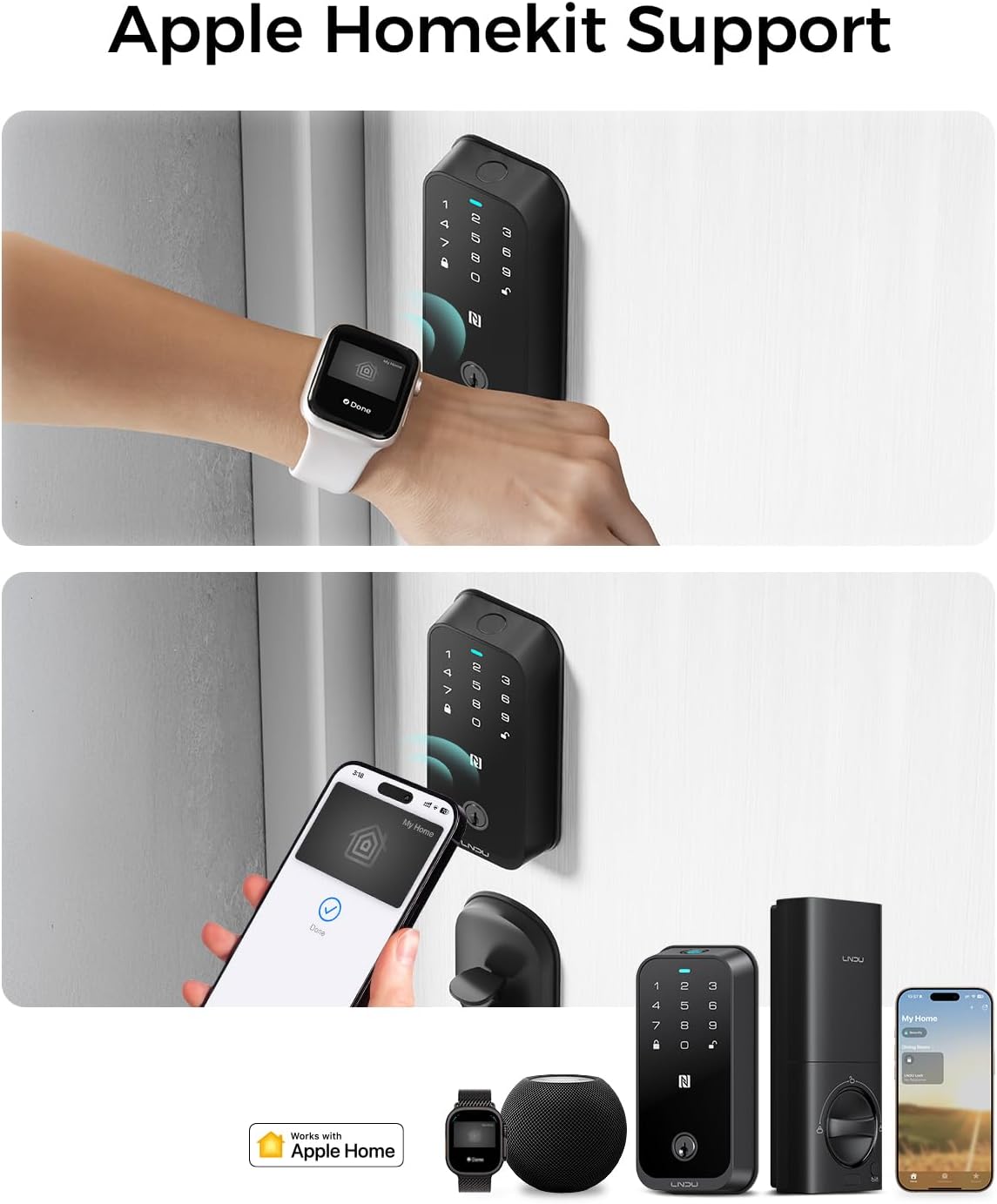 HK01  - LNDU HomeKit Smart Deadbolt Bluetooth Version